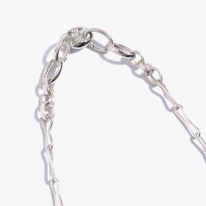 SM WAVE CHAIN NECKLACE 40cm -SILVER-