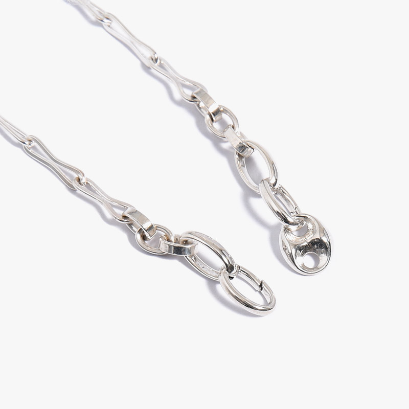 SM WAVE CHAIN NECKLACE 50cm -SILVER-