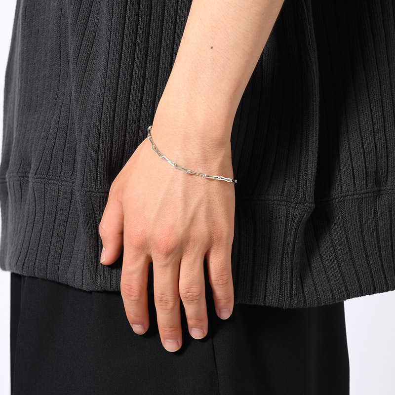 SM WAVE CHAIN BRACELET -SILVER-