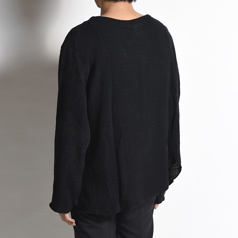 BOATNECK SHIRTS Stone Wash -BLK MESH-