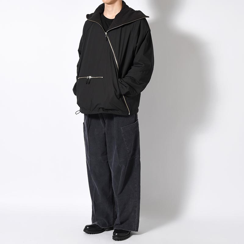 TUCK BAGGY CARGO PANTS -BLACK-