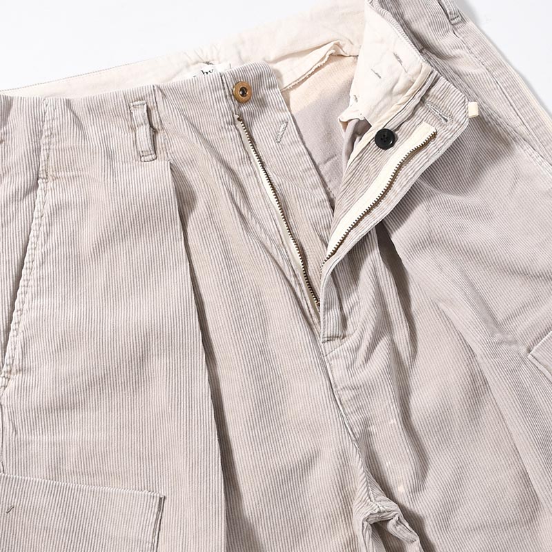 TUCK BAGGY CARGO PANTS -GRAY-