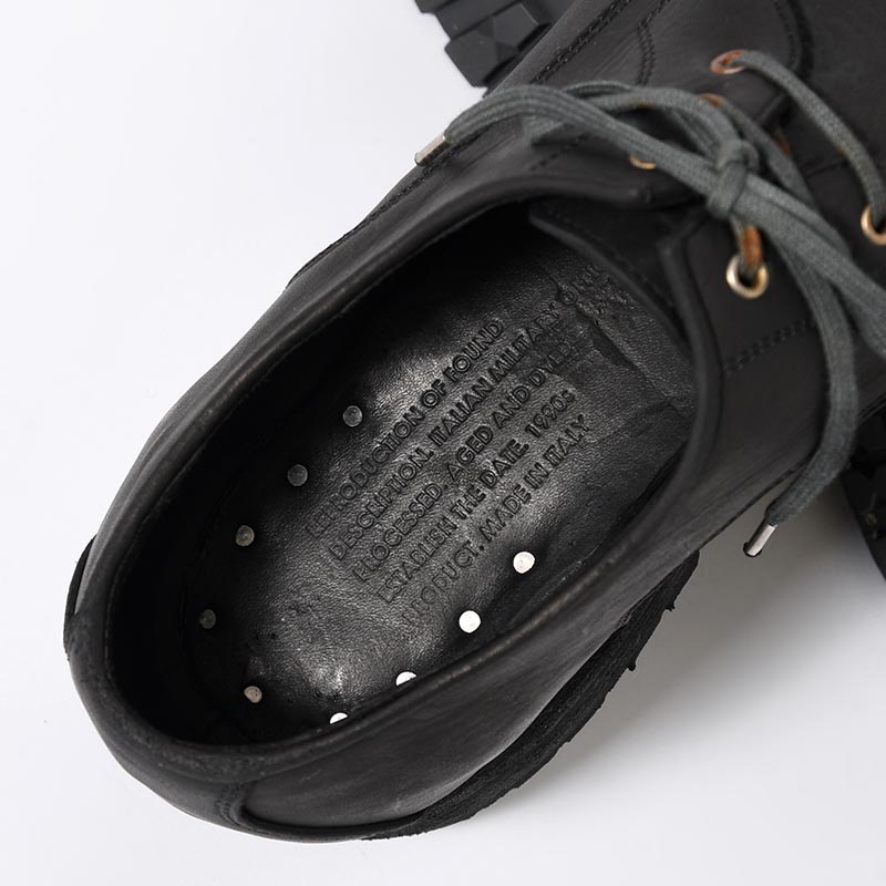 ITALIAN MILITARY OFFICER SHOES -BLACK-