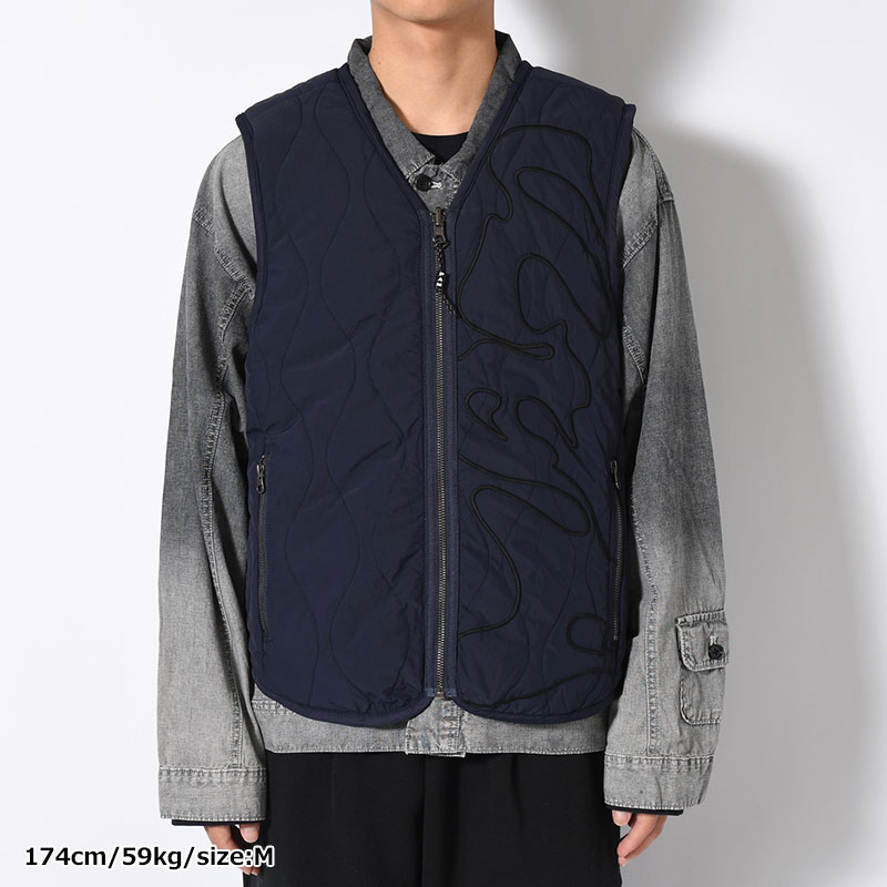 PENCHANT REVERSIBLE VEST -NAVY/PELICAN-