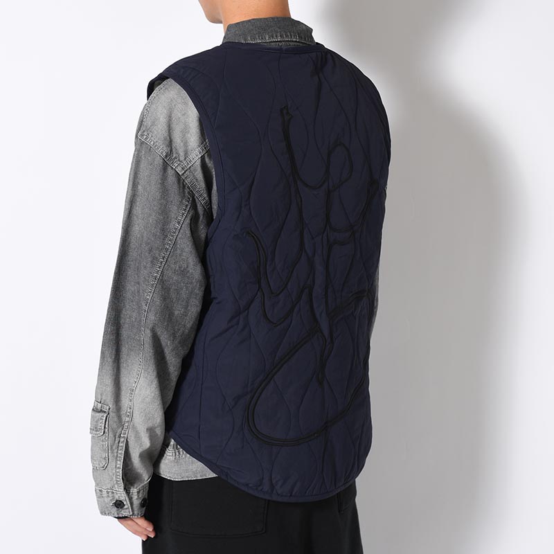 PENCHANT REVERSIBLE VEST -NAVY/PELICAN-