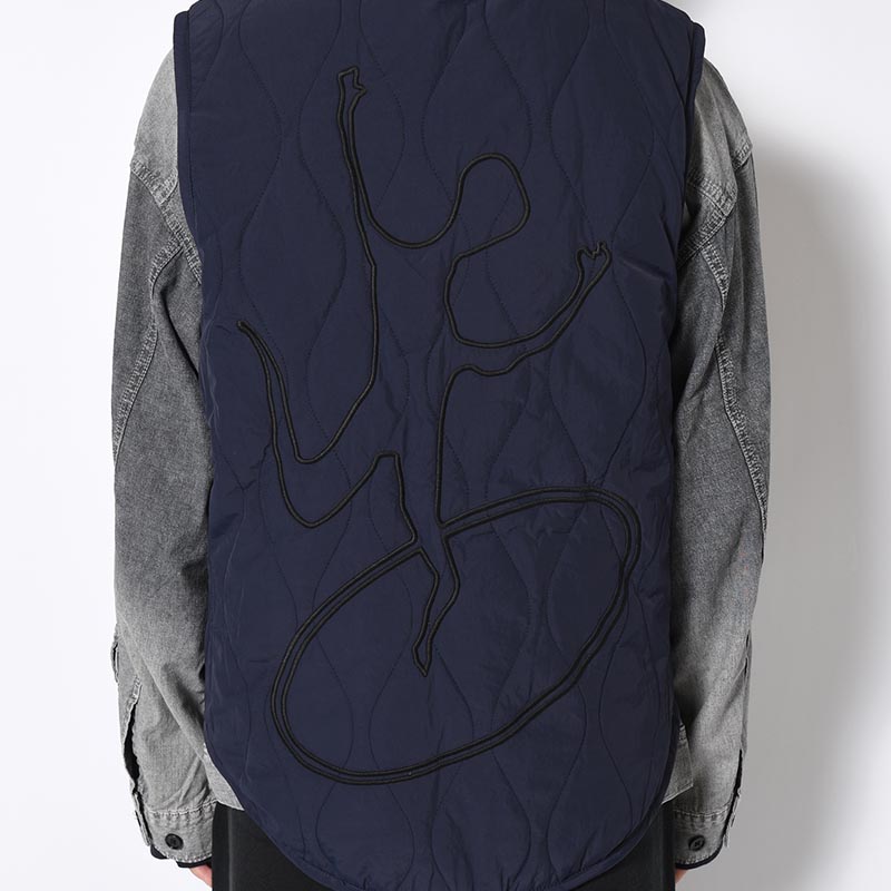 PENCHANT REVERSIBLE VEST -NAVY/PELICAN-