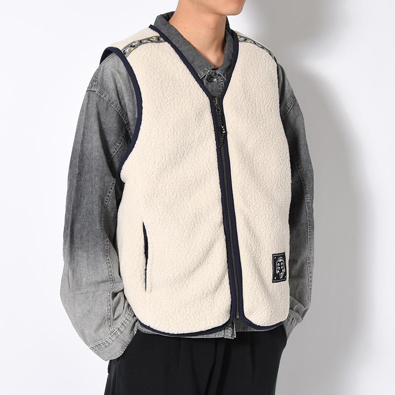 PENCHANT REVERSIBLE VEST -NAVY/PELICAN-