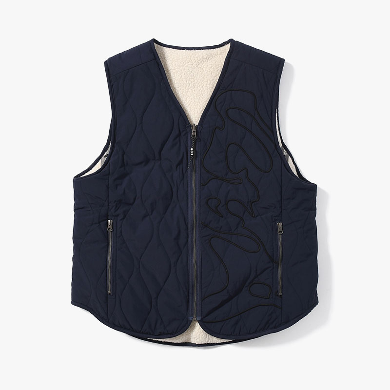 PENCHANT REVERSIBLE VEST -NAVY/PELICAN-