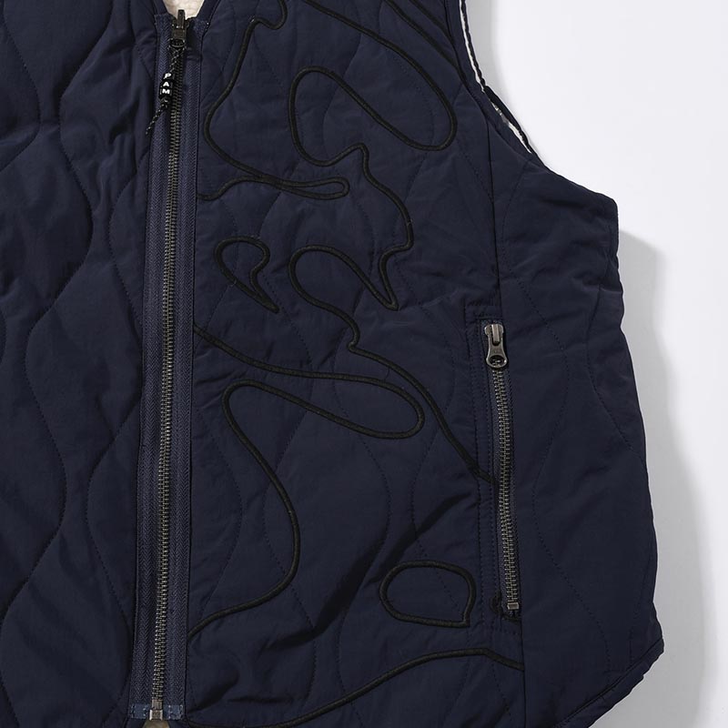 PENCHANT REVERSIBLE VEST -NAVY/PELICAN-