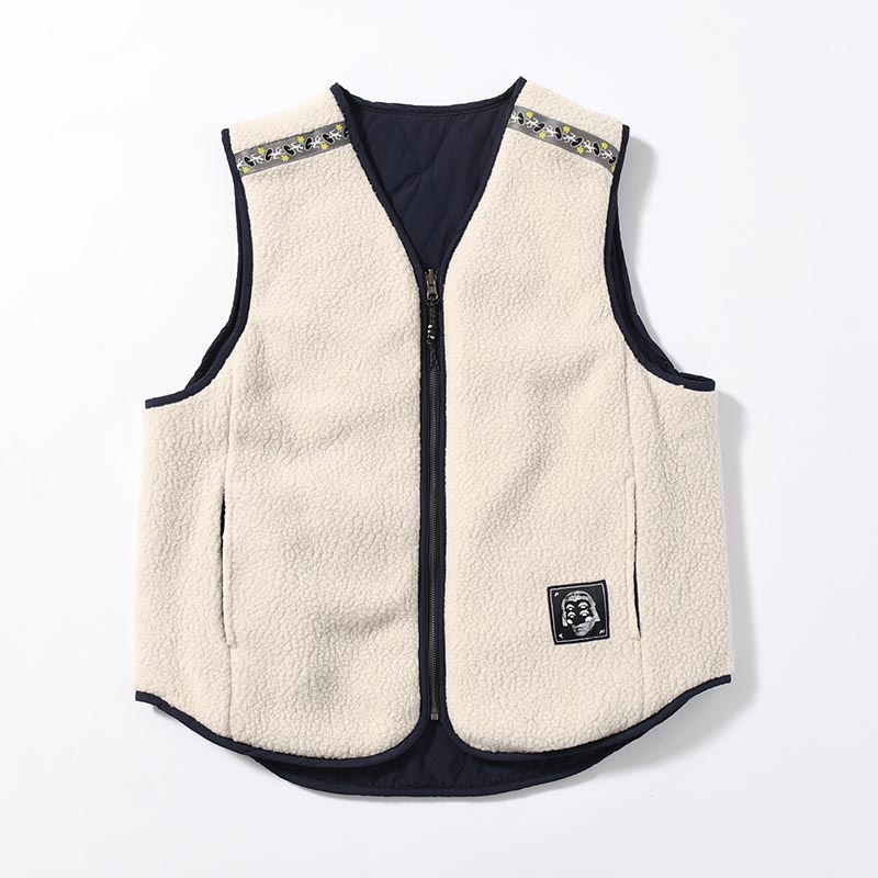 PENCHANT REVERSIBLE VEST -NAVY/PELICAN-