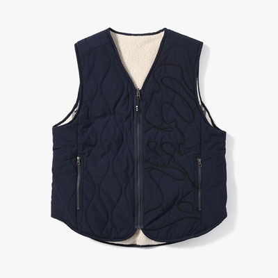 PENCHANT REVERSIBLE VEST -NAVY/PELICAN-