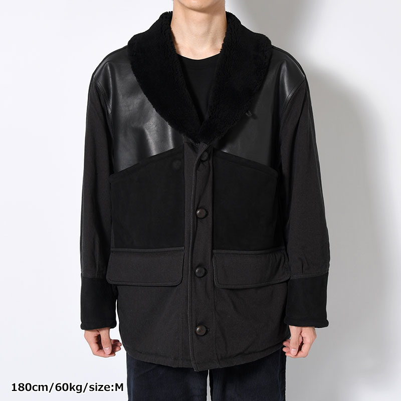 MOUTON COMBINATION JACKET -BLACK-