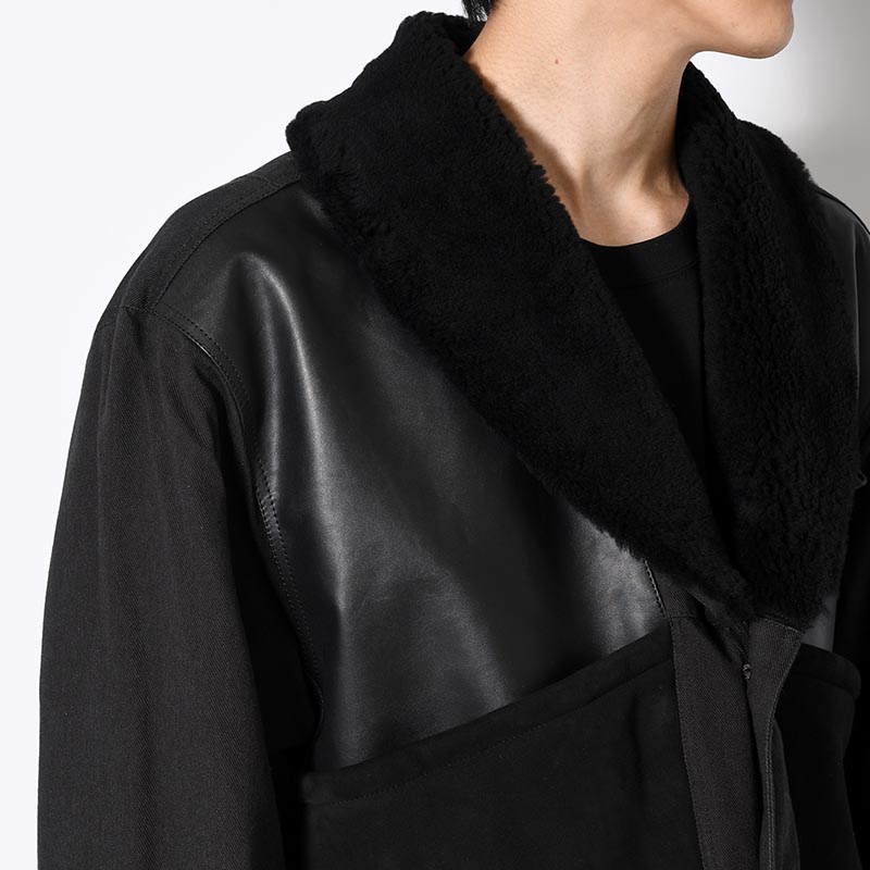 MOUTON COMBINATION JACKET -BLACK-