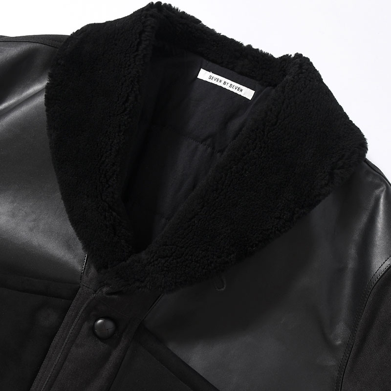 MOUTON COMBINATION JACKET -BLACK-