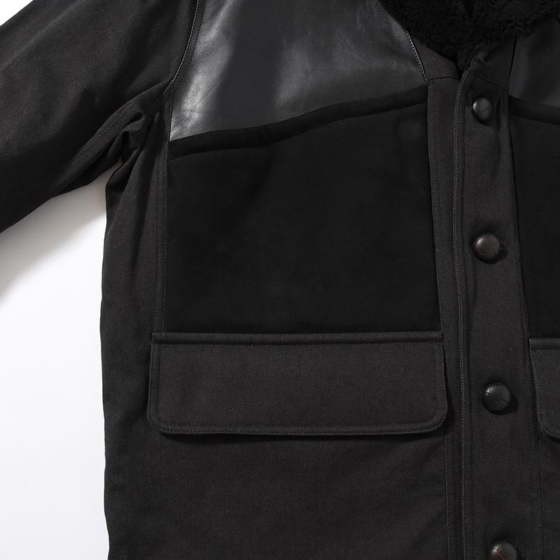 MOUTON COMBINATION JACKET -BLACK-