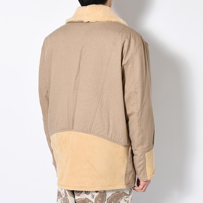 MOUTON COMBINATION JACKET -BEIGE-