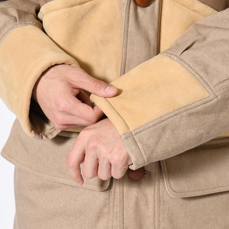 MOUTON COMBINATION JACKET -BEIGE-