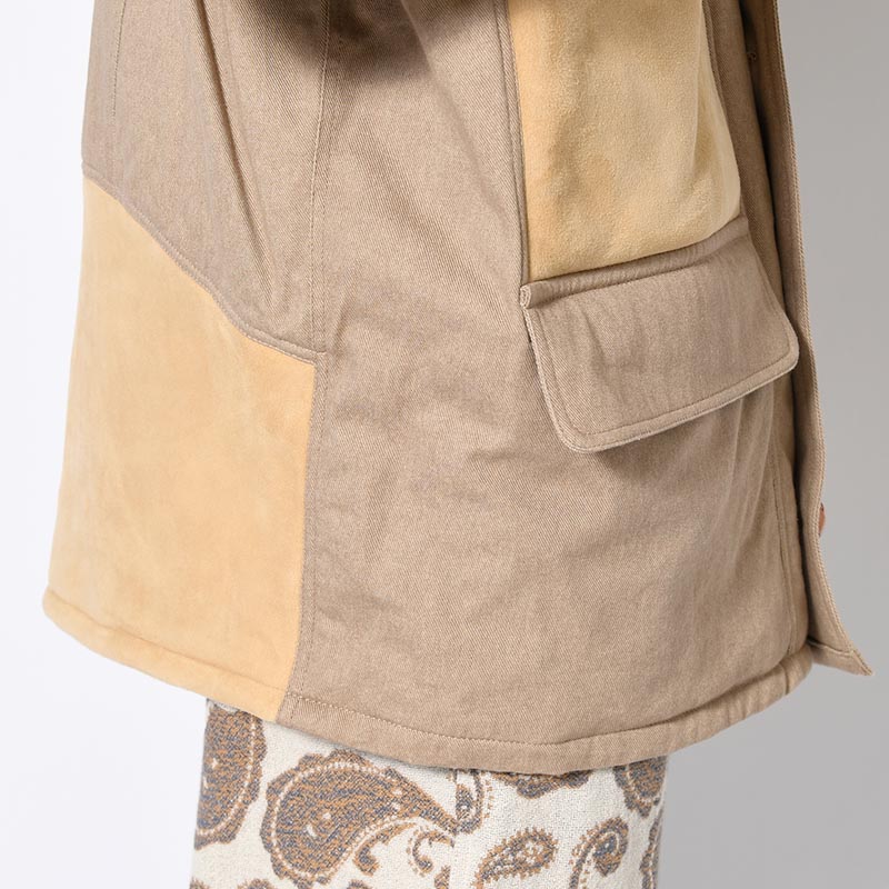 MOUTON COMBINATION JACKET -BEIGE-