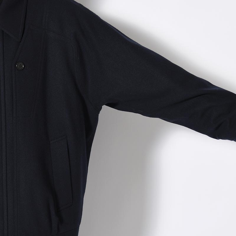 MULTI POCKET BLOUSON Powder Melton -NAVY-