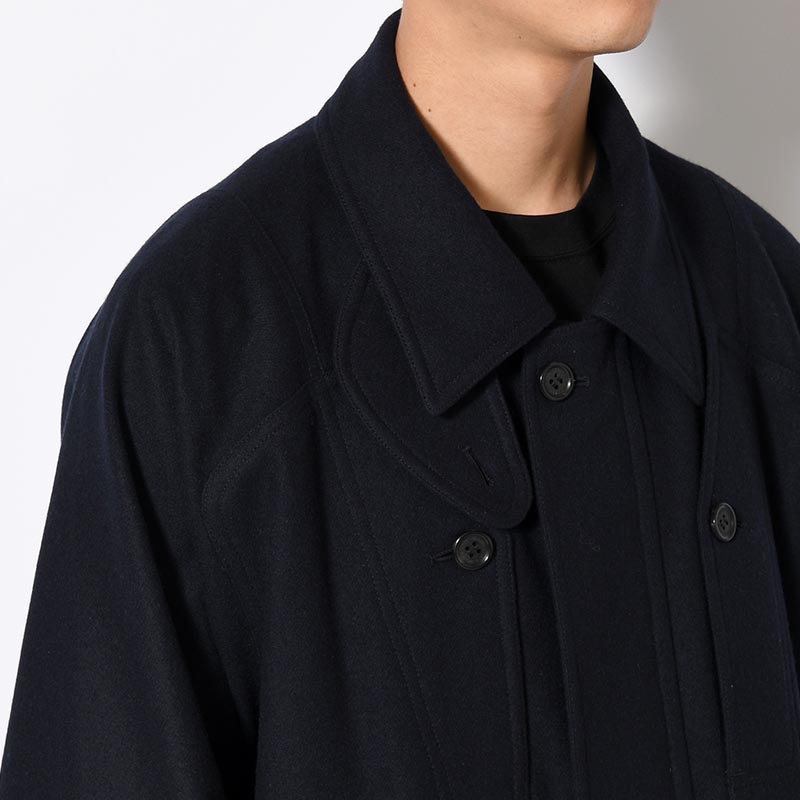 MULTI POCKET BLOUSON Powder Melton -NAVY-