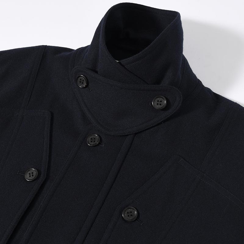 MULTI POCKET BLOUSON Powder Melton -NAVY-