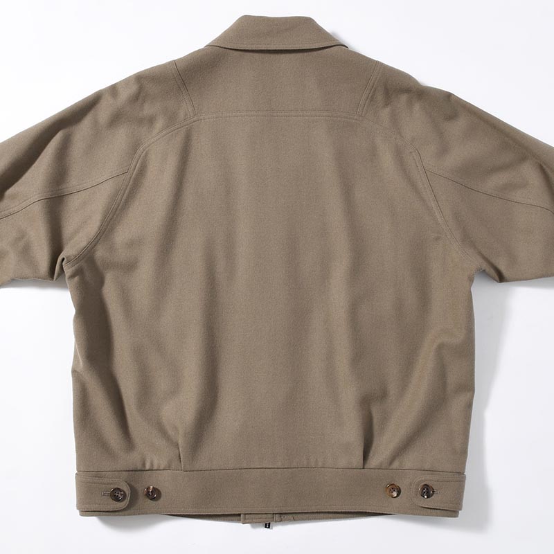 MULTI POCKET BLOUSON Powder Melton -GRAY-