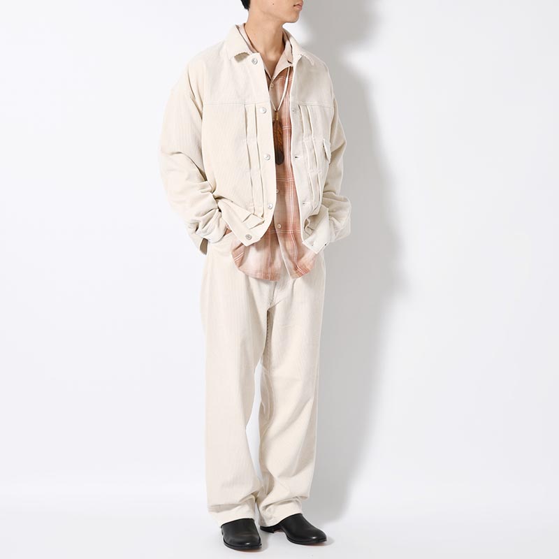 1ST TYPE CORDUROY JACKET -WHITE-