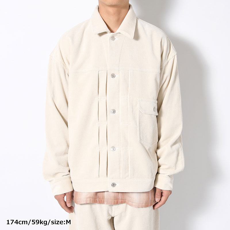 1ST TYPE CORDUROY JACKET -WHITE-