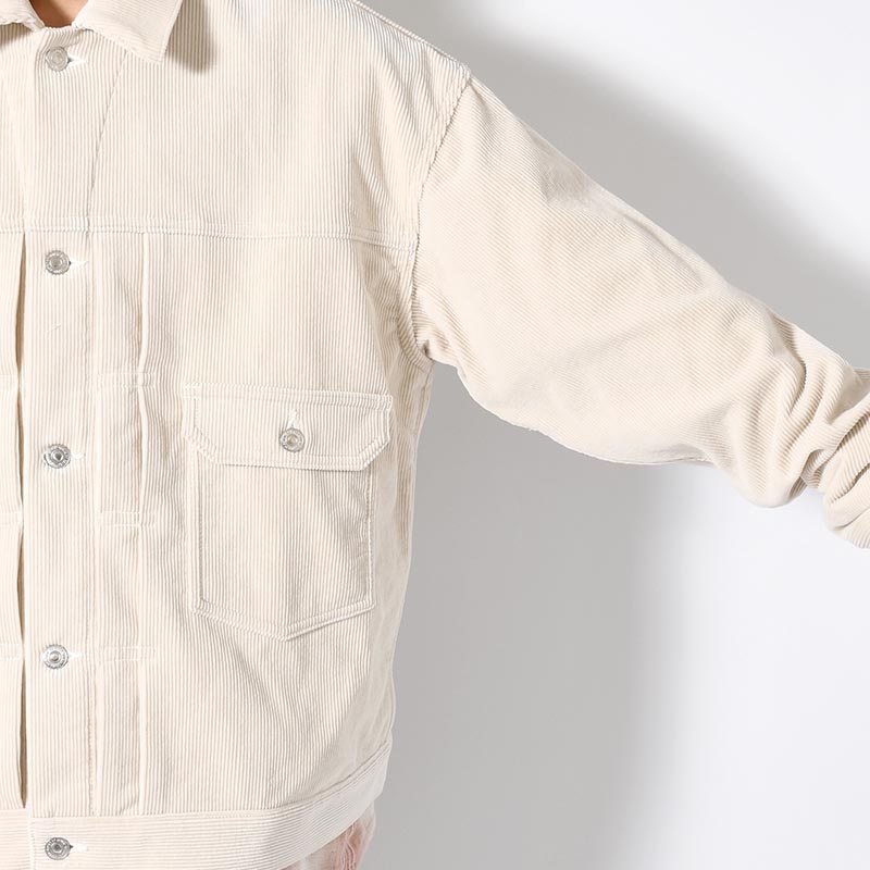 1ST TYPE CORDUROY JACKET -WHITE-