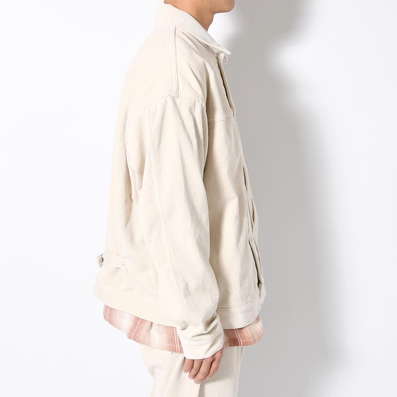 1ST TYPE CORDUROY JACKET -WHITE-