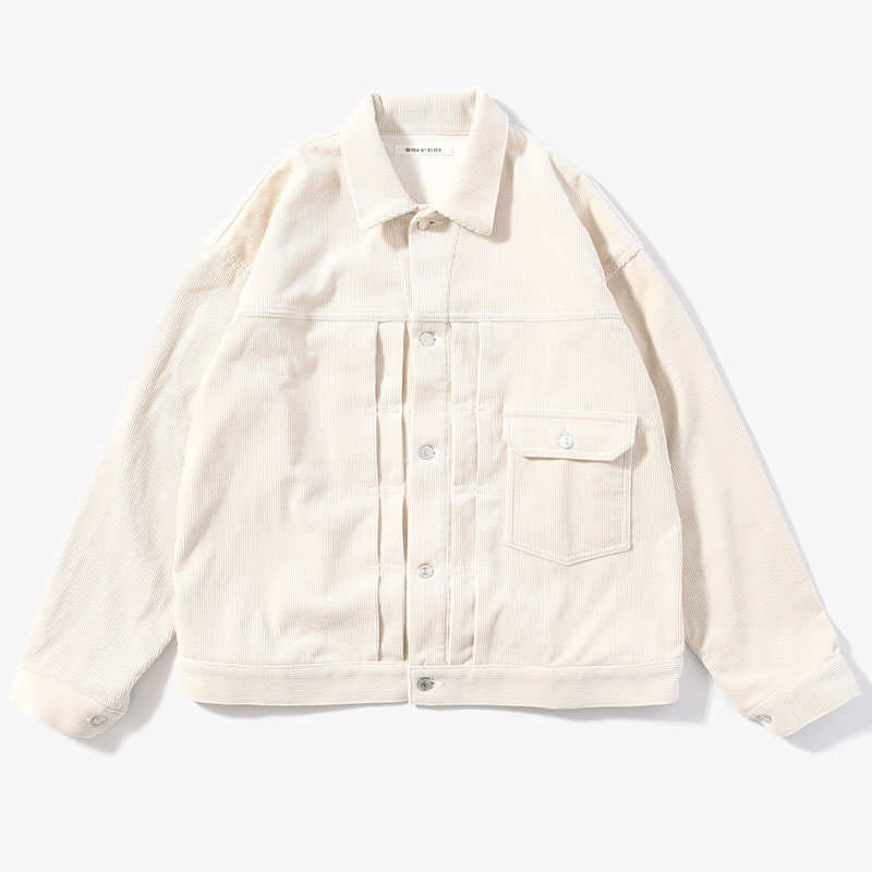 1ST TYPE CORDUROY JACKET -WHITE-