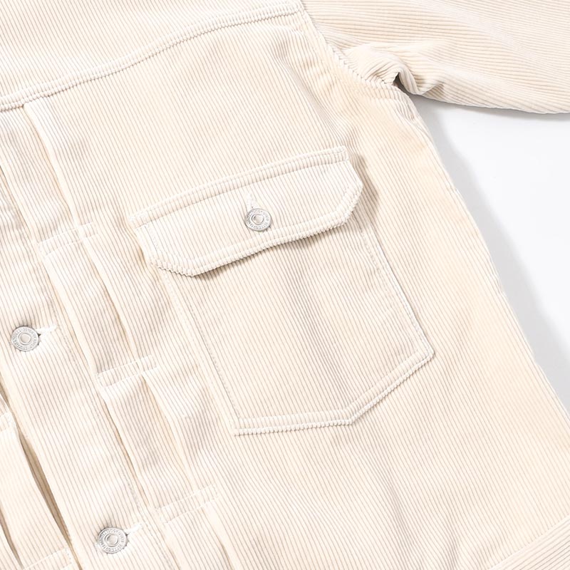 1ST TYPE CORDUROY JACKET -WHITE-