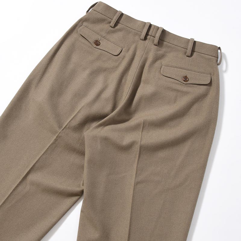 IN TUCK TROUSERS Powder Melton -GRAY-