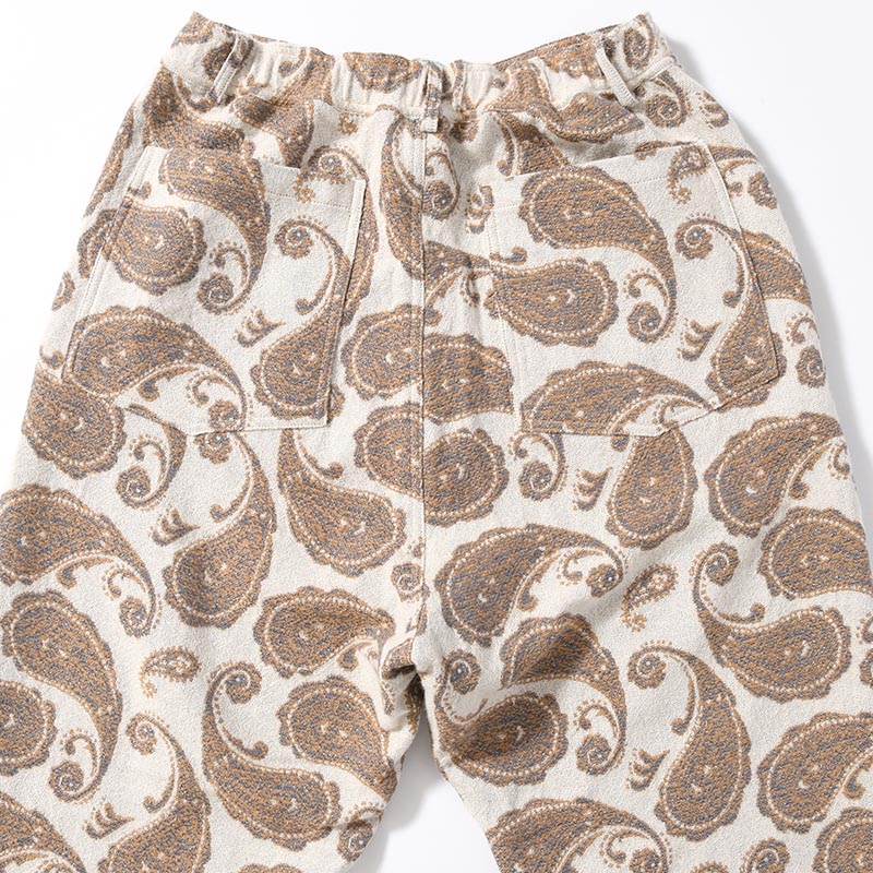 EASY TROUSERS Paisley jacquard -BEIGE-