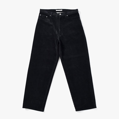 CORDUROY WIDE PANTS -NAVY-