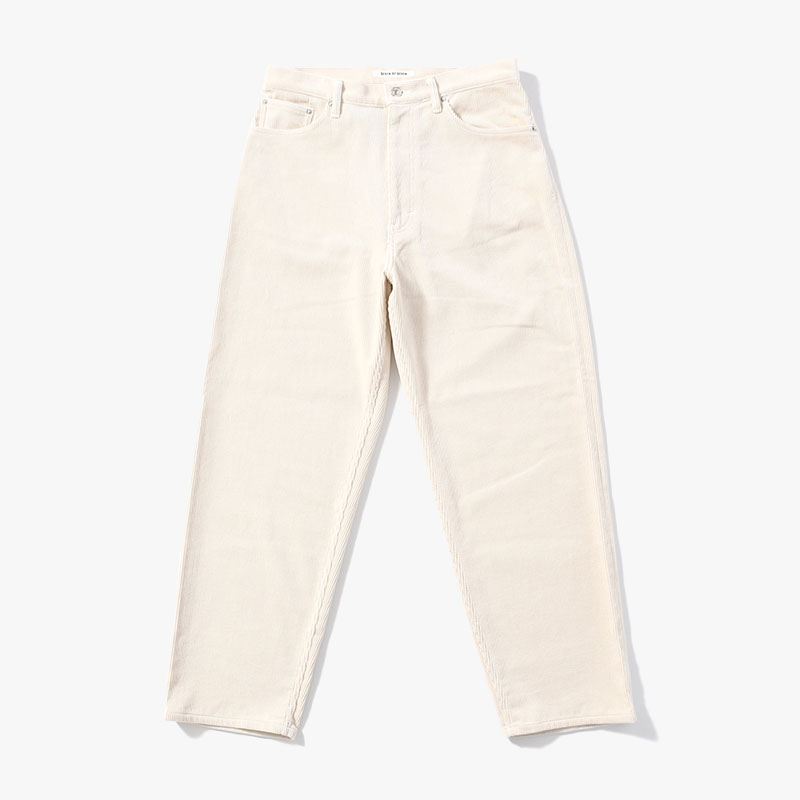 CORDUROY WIDE PANTS -WHITE-