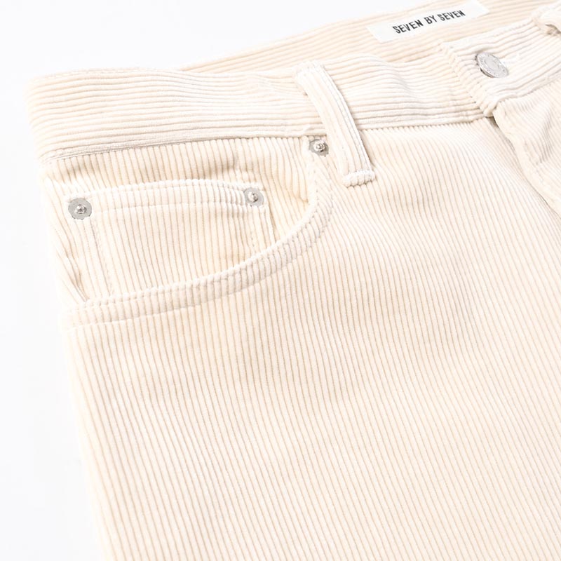 CORDUROY WIDE PANTS -WHITE-