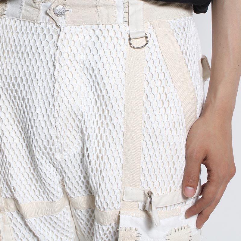 MESH SHORTS -WHITE-