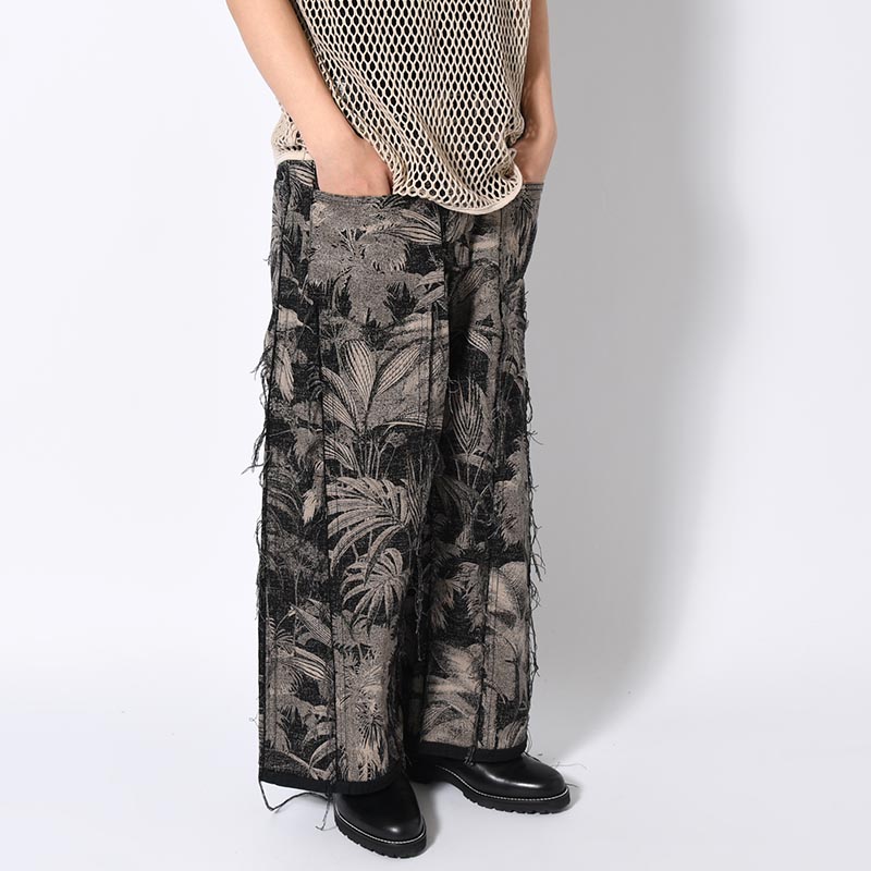 WIDE PANTS -LEAF/BLACK-