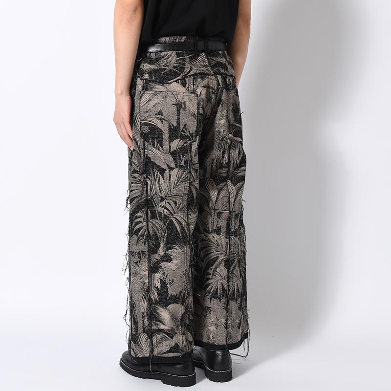 WIDE PANTS -LEAF/BLACK-