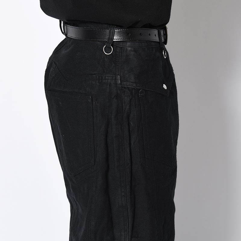 WIDE PANTS -LEAF/BLACK-