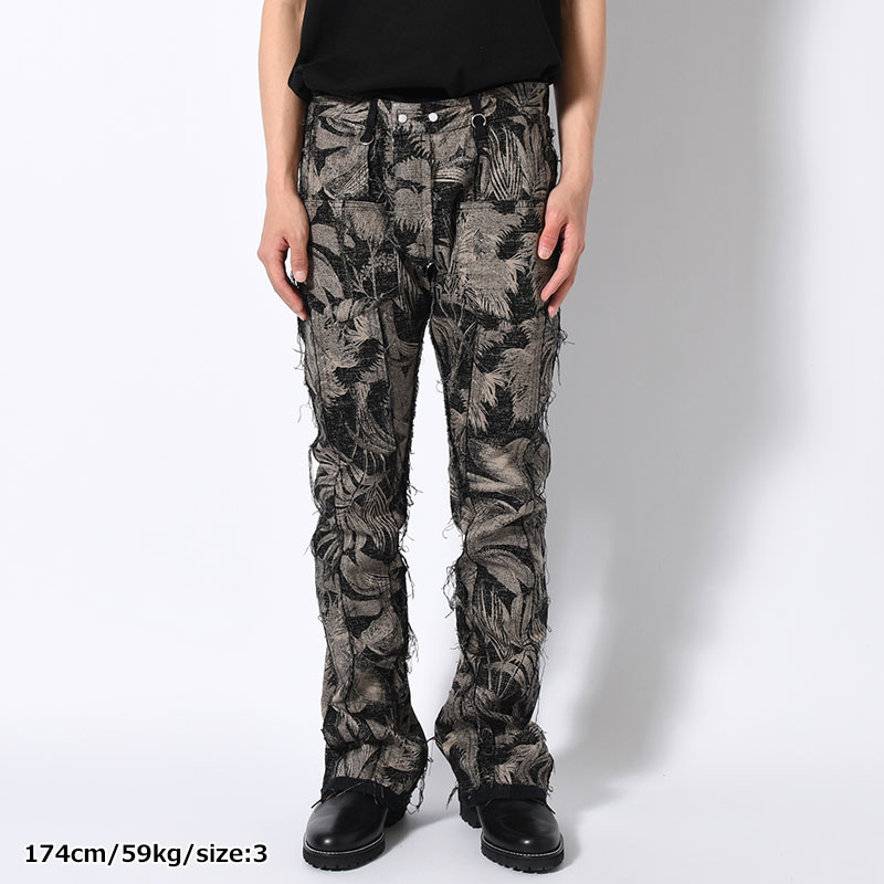 FLARE PANTS -LEAF/BLACK-