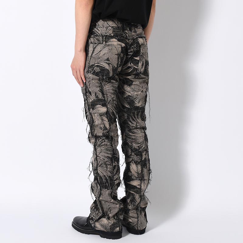 FLARE PANTS -LEAF/BLACK-