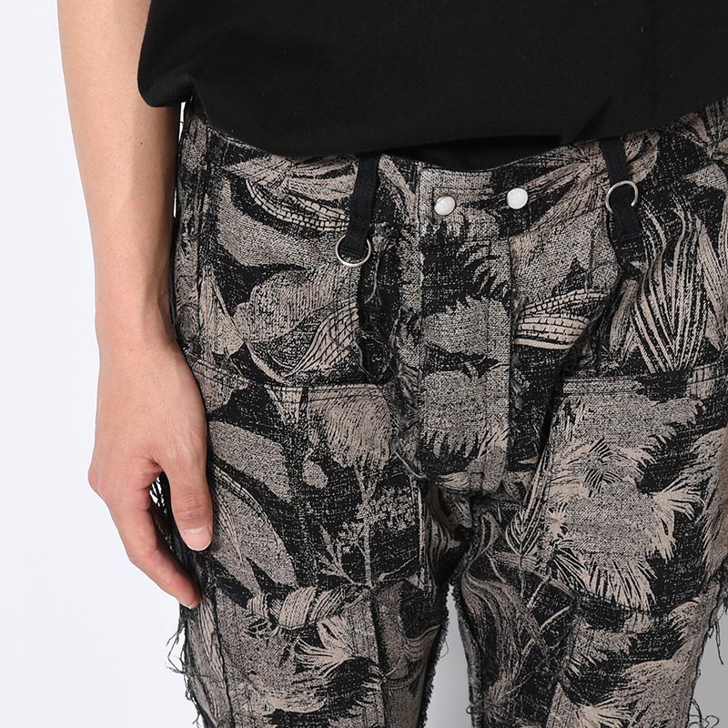 FLARE PANTS -LEAF/BLACK-