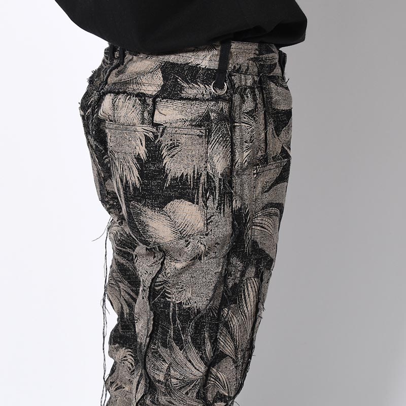 FLARE PANTS -LEAF/BLACK-