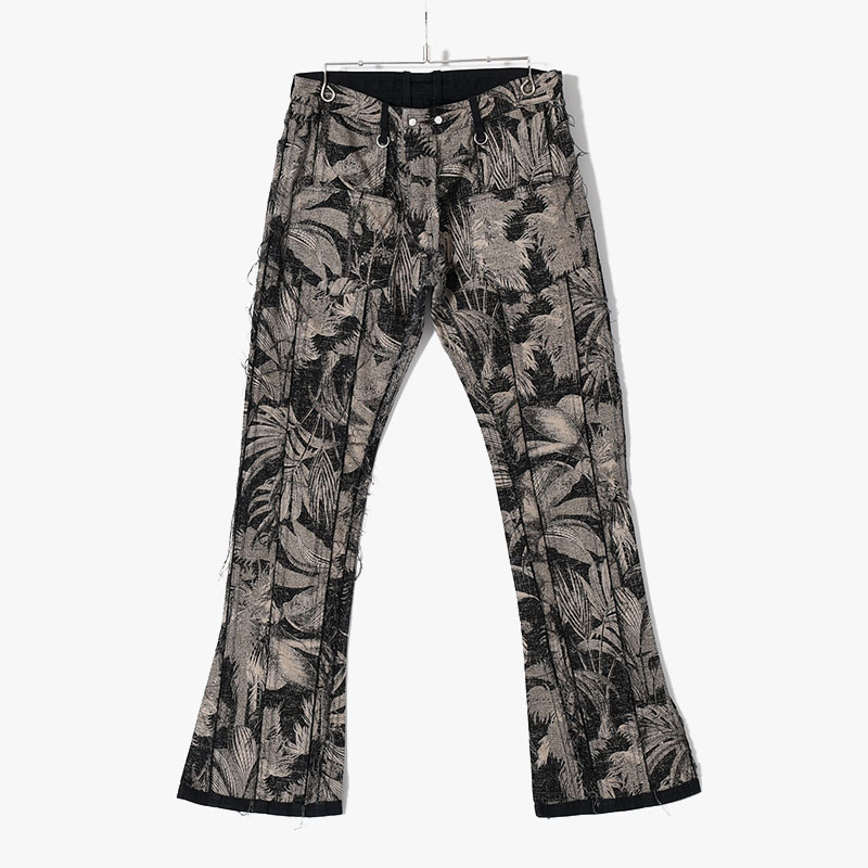 FLARE PANTS -LEAF/BLACK-