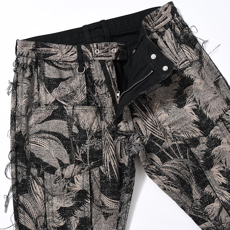 FLARE PANTS -LEAF/BLACK-