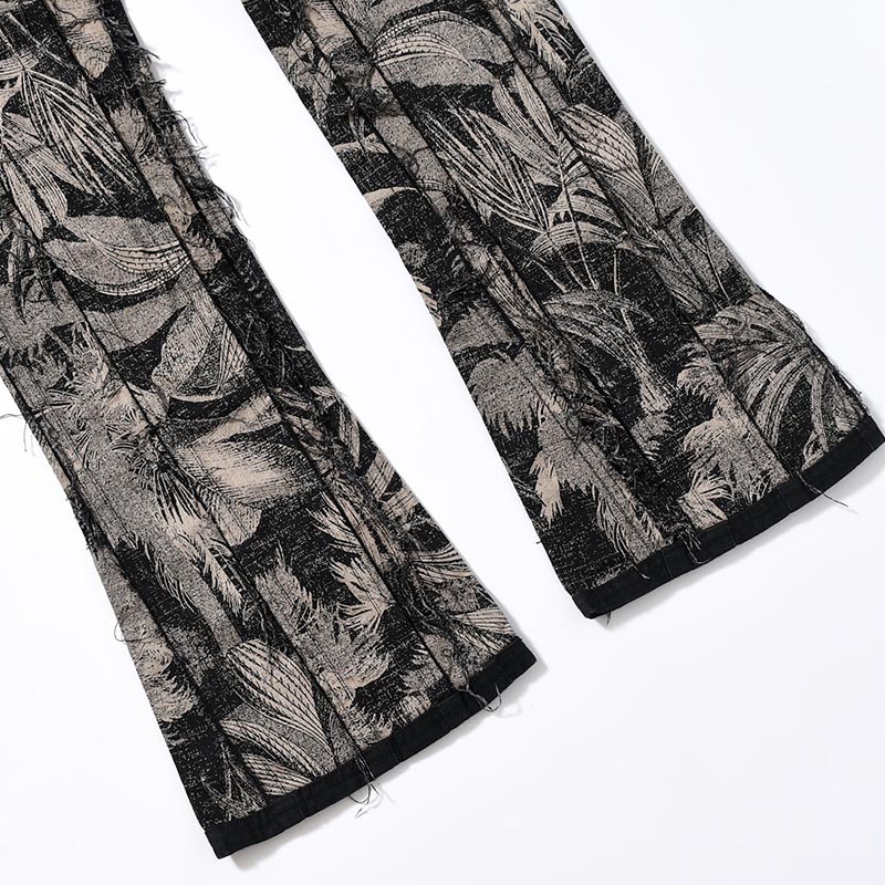 FLARE PANTS -LEAF/BLACK-