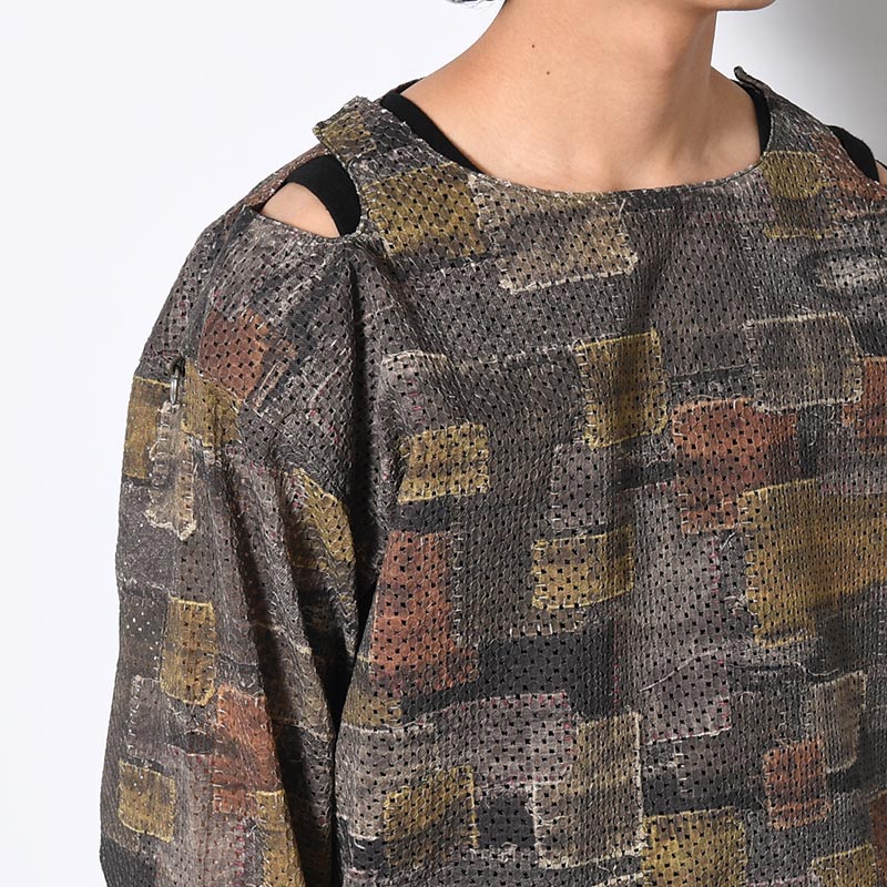 BORO PULLOVER SHIRT -BROWN-