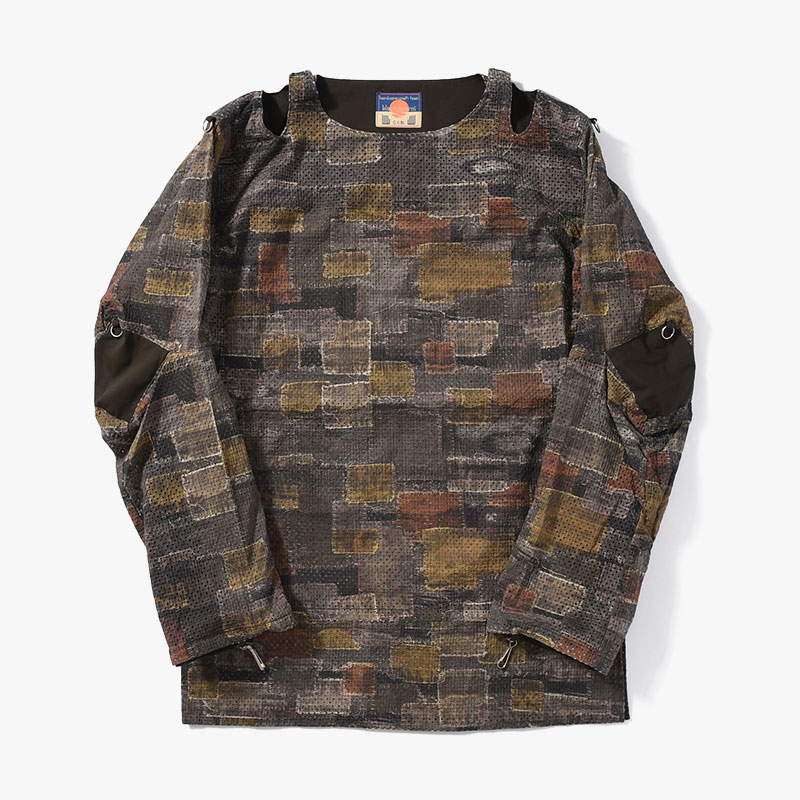 BORO PULLOVER SHIRT -BROWN-